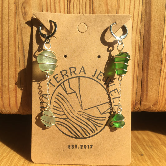 Celtic Sea Glass Earrings